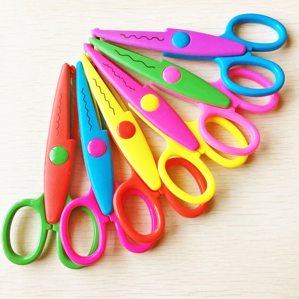 12Pcs Craft Scissors Decorative Paper Scissor Set Assorted Colors Craft Tools for Art (Random Design)