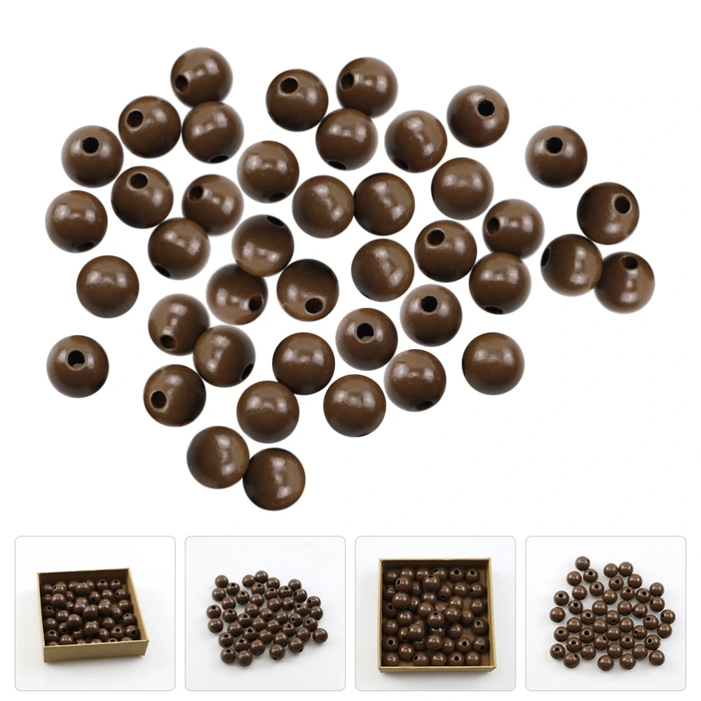 100Pcs DIY Wood Beaded Loose Beads Crafts DIY Beads Jewelry Making Craft Beads