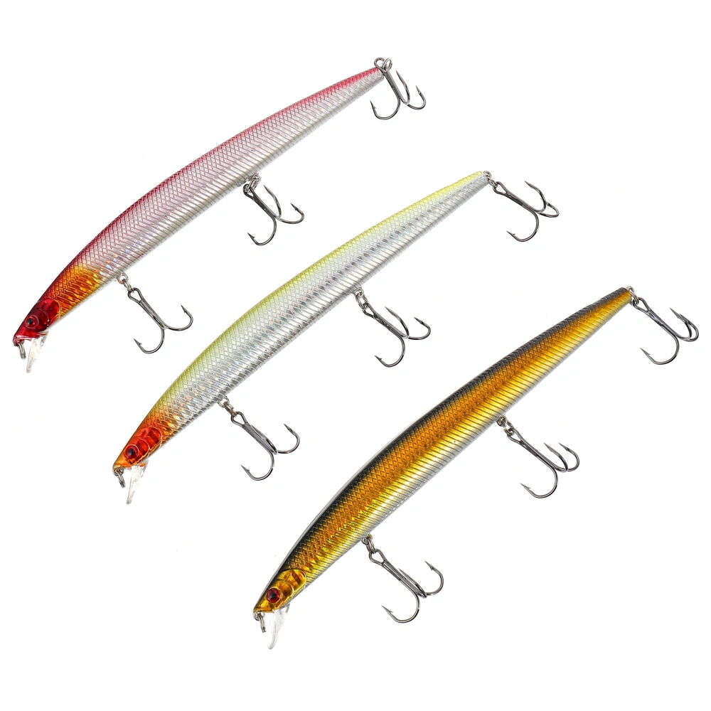 3pcs Fake Fishing Lures Fish Shaped Simulation Fishing Bait Fishing Tackles