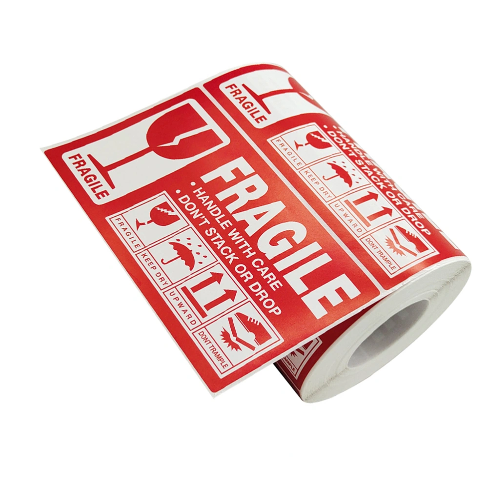 1 Roll Fragile Warning Decals Shipping Packing Handle with Care Label Stickers