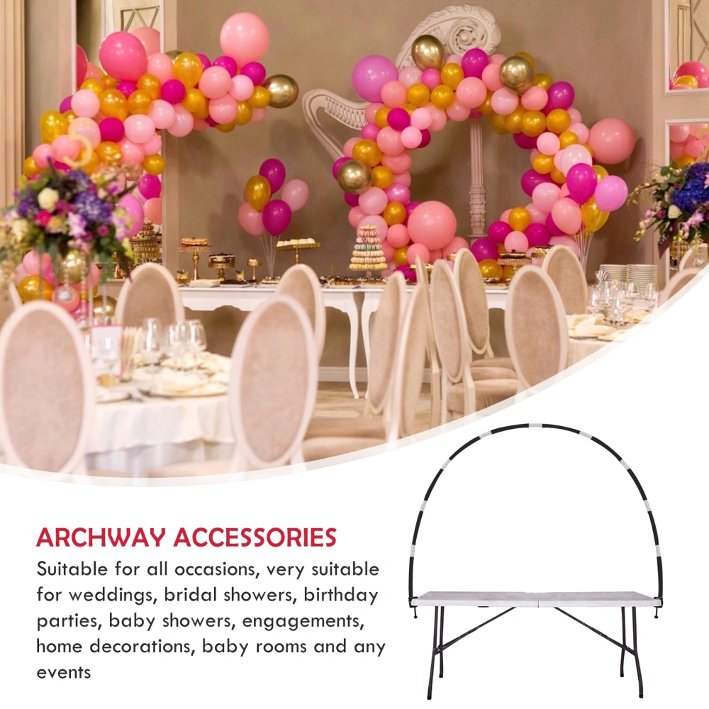 1 Set of Wedding Arched Door Desktop Balloon Archway Detachable Arch Rack Black