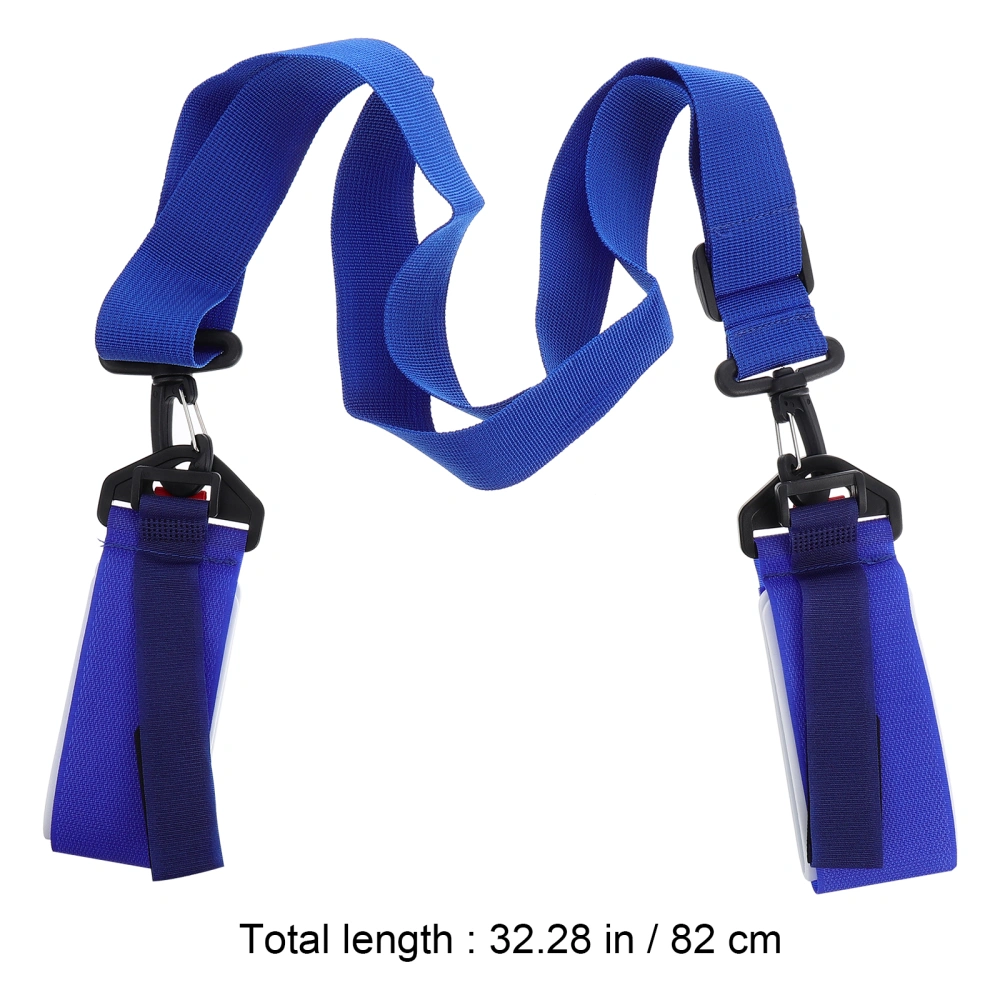 2pcs Ski Carrier Snowboard Carrying Straps Skateboard Shoulder Sling (Blue)