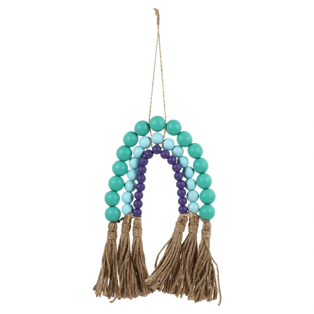 Home Decoration Pendant Exquisite Wooden Beads Hemp Rope Tassel String Pendant