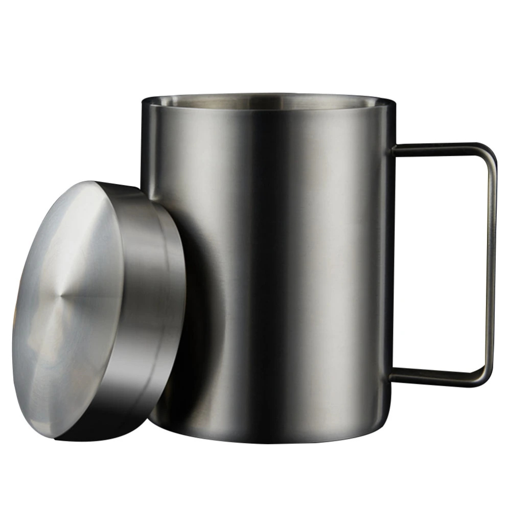 1Pc Stainless Steel Water Mug Juice Cup Kitchen Utensil Tea Mug Milk Holder (Silver)