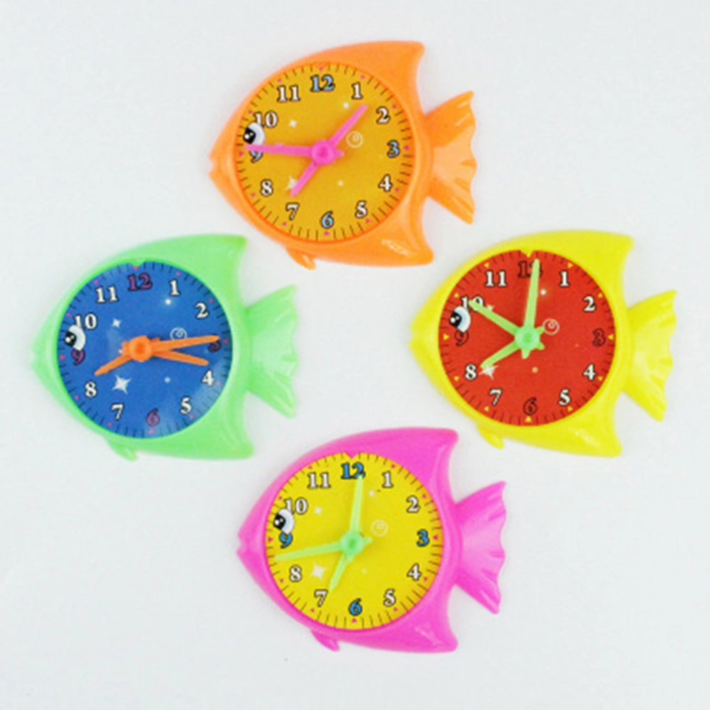 25Pcs Fish Wall Clock Creative Wall Clock Plaything Educational Toys DIY Numbers Clock Kids Toys for Toddlers Boys (Random Color)