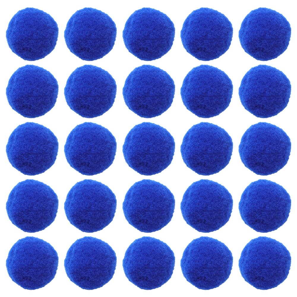 500pcs 25mm Colorful Plush Ball Toy Elastic Plush Ball Creative Manual DIY Hat Scarf Accessories for Kids (Deep Blue)