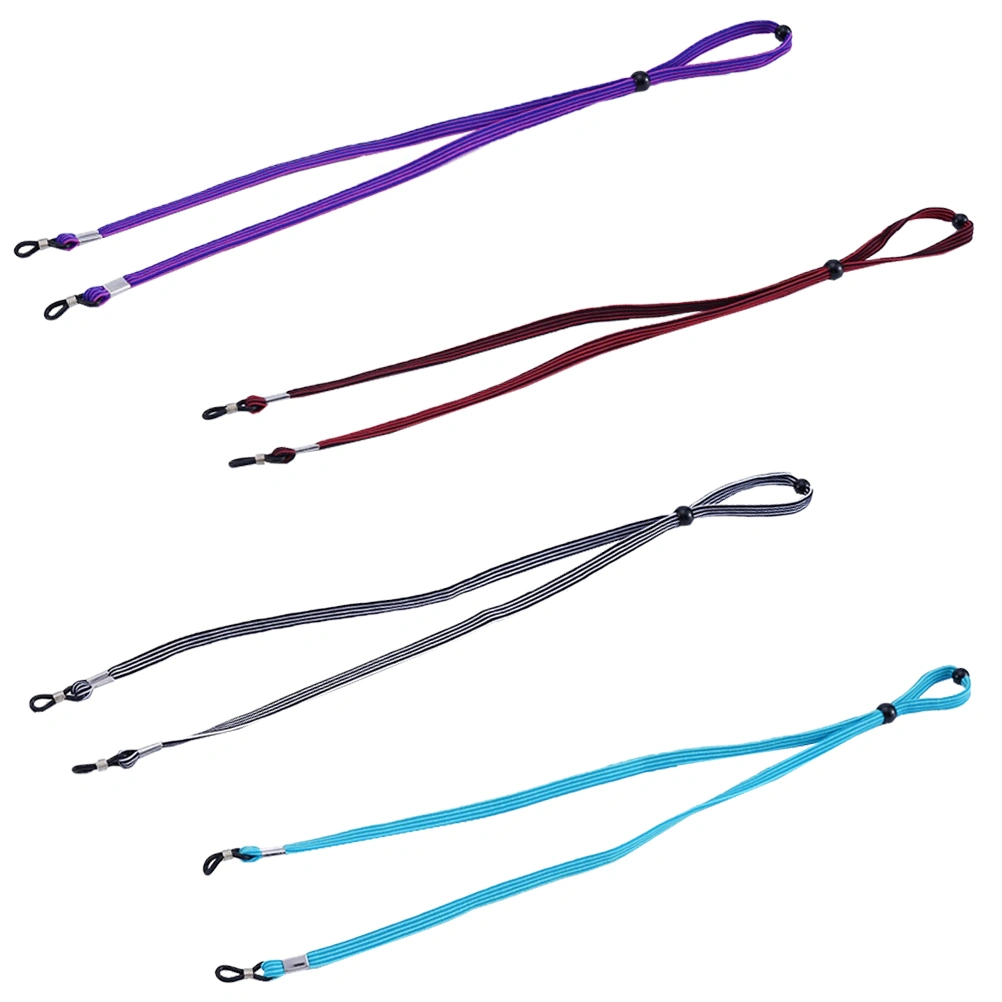4pcs Outdoor Sports Eye Glasses Rope Adjustable Elastic Eye Glasses Lanyard