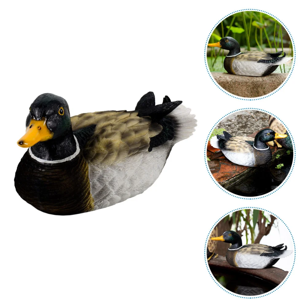 1Pc Emulation Duck Shaped Ornament Rockery Fountain Landscaping Prop Craft Decor