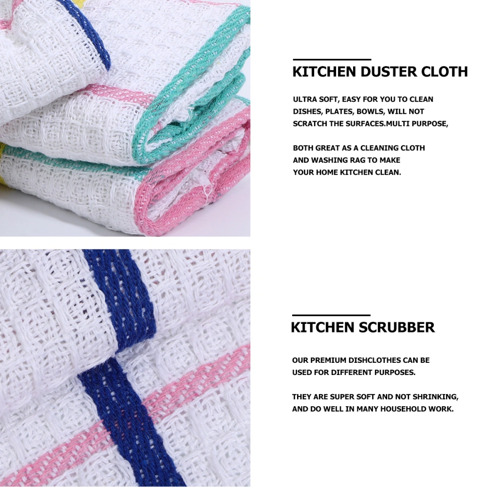 6 Pcs Multifunctional Square Dish Towels Household Practical Duster Cloth