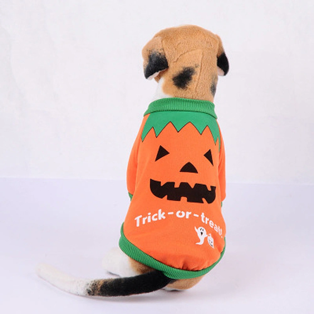 Pet Dog Clothes Halloween Pumpkin Dog Pajamas Pet Cat Dog Apparel Holidays Costume Breathable Holidays Costume for Pet Dog Puppy (Orange, XS)