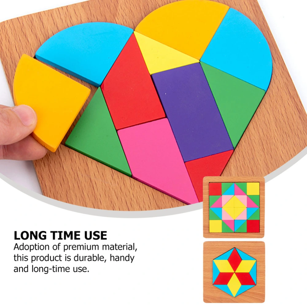 2pcs Wooden Jigsaw Toy  Cognitive Toy Early Education Puzzle (Random Style)