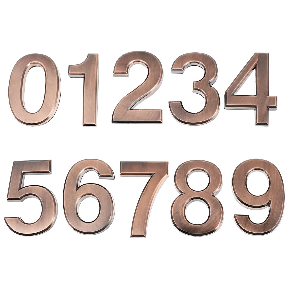 10pcs 0 to 9 House Door Number Decal Street Address Numbers Sticker for Mailbox