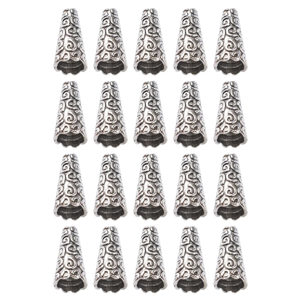 100pcs Zinc Alloy Spacer Beads Caps Durable Beads Caps Zinc Alloy Accessories