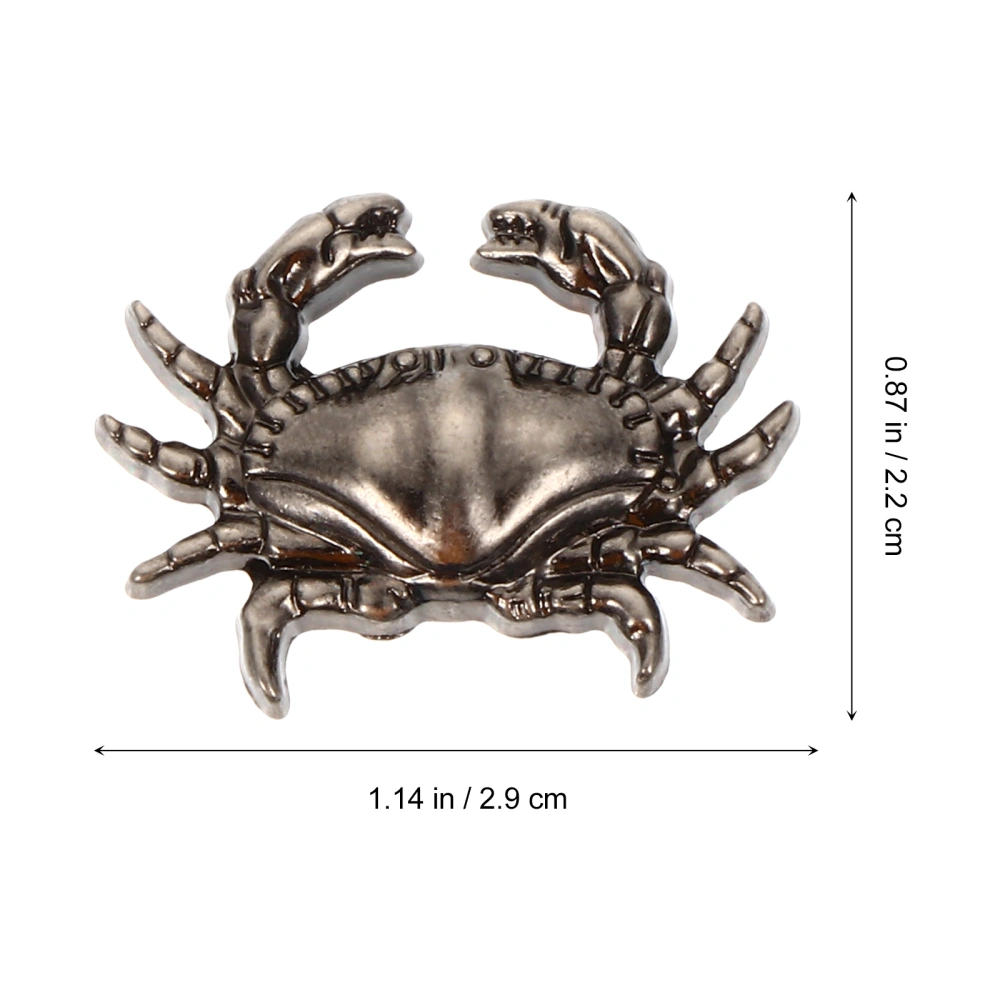 8pcs Crab Design Turnbuckles Alloy Buttons Creative Pendants DIY Accessories