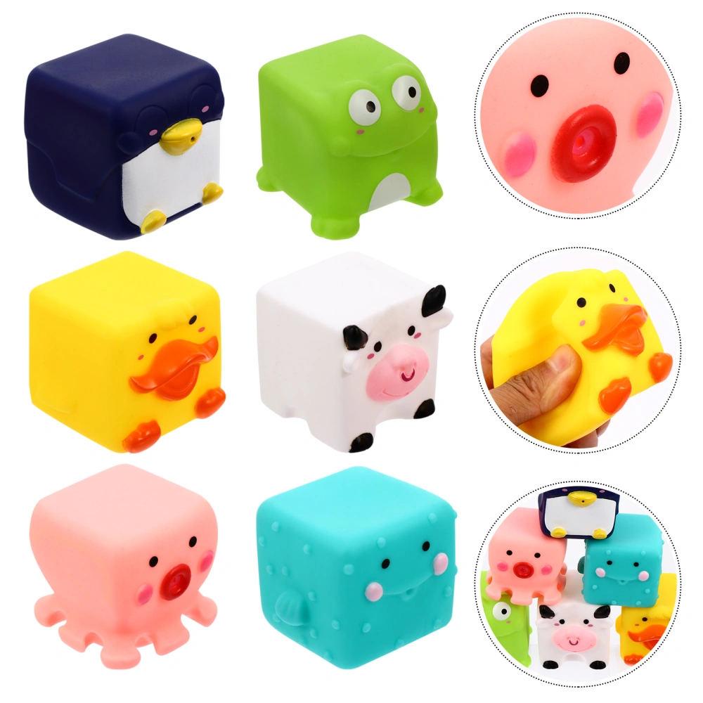 6Pcs/Set Baby Bath Toys Cartoon Animal Shape Shower Toys Sprinkler Toys