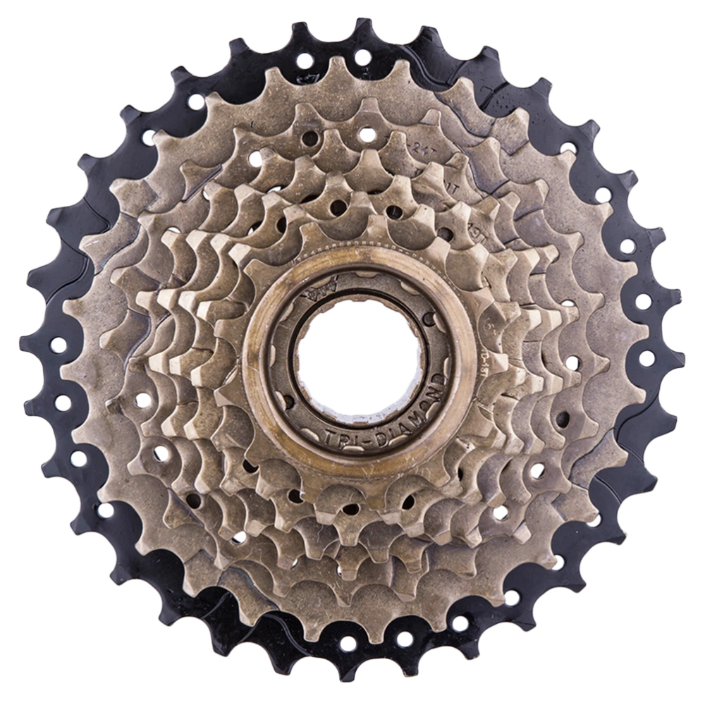 1pc 8-speed Flywheel Mountain Bike Cassette Ultralight Type Flywheel Rotary Flywheel Bike Accessories for Mountain Bike (Black Brown)