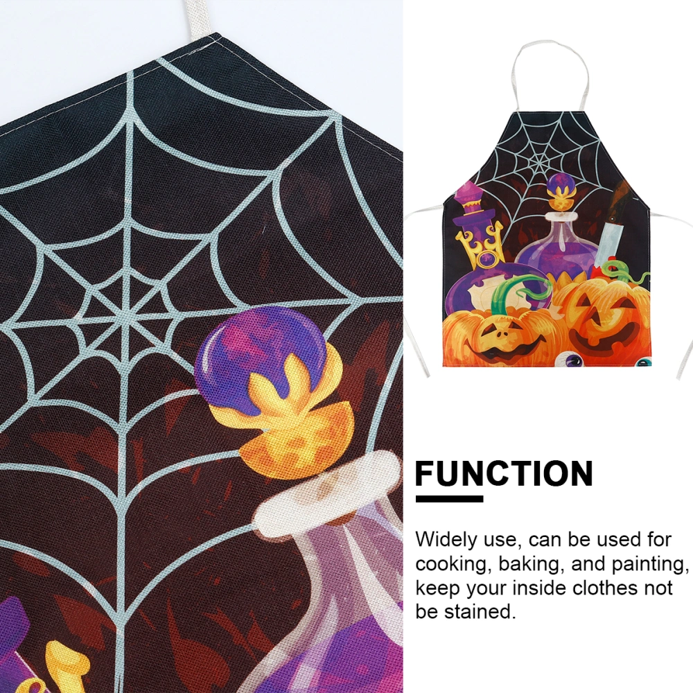 1 Pc Halloween Theme Apron Kitchen Cooking Apron Baking Painting Apron