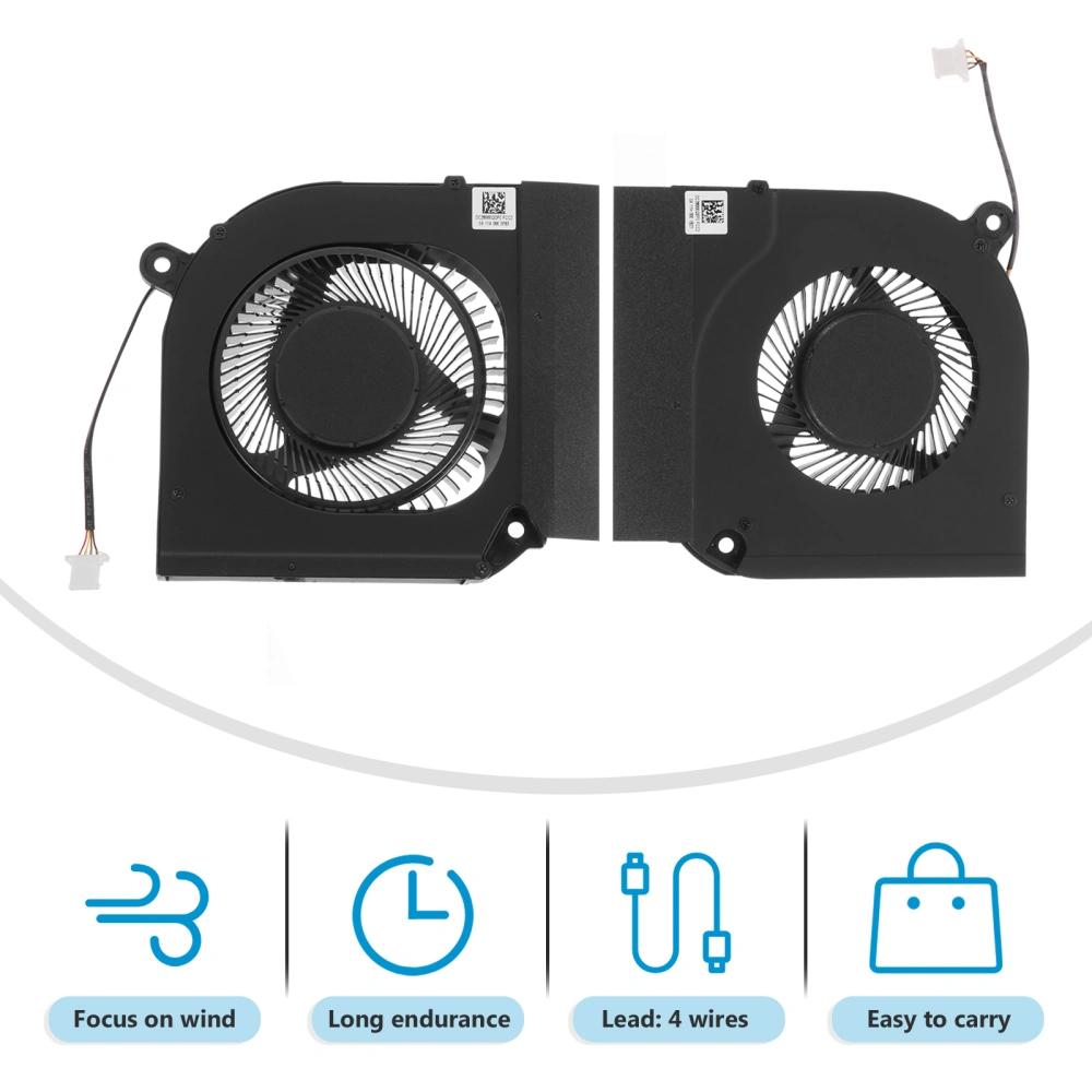 1 Pair Replacement CPU Cooler Compatible for Helios 300 Aluminum GPU Fan