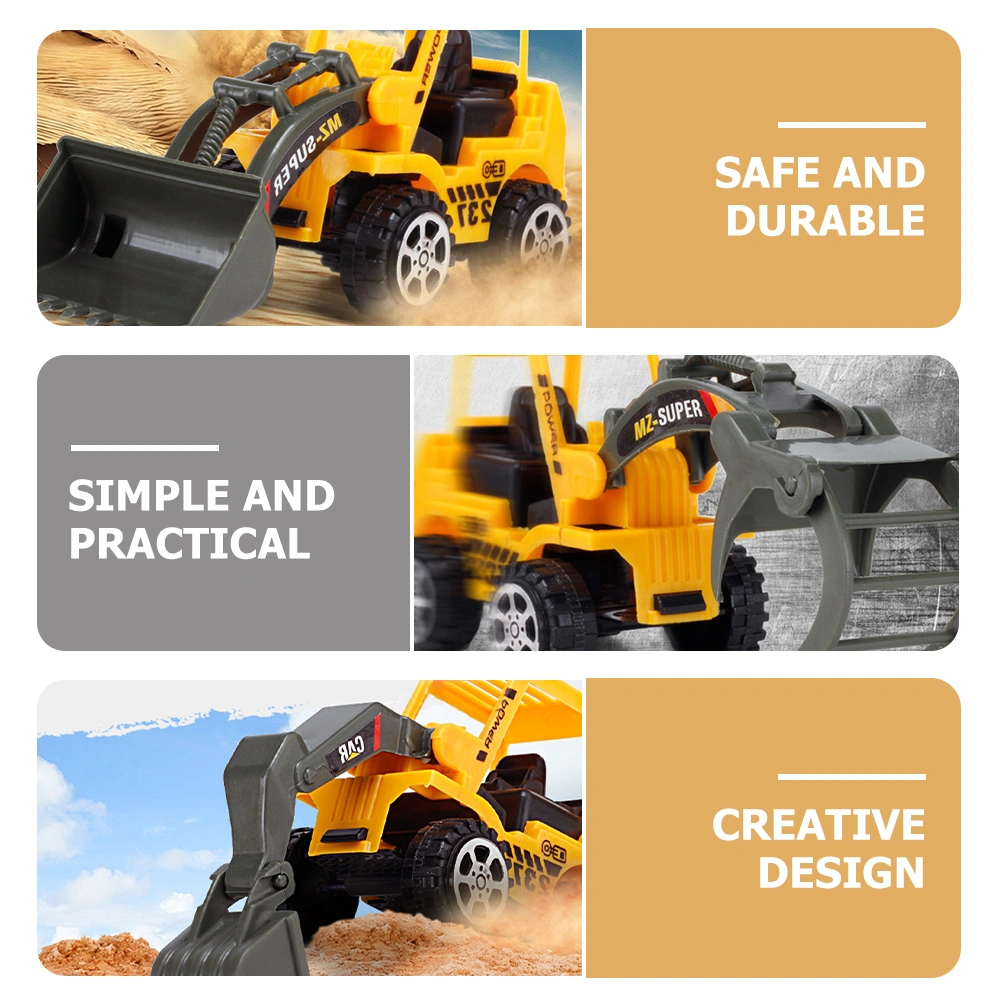 6Pcs Kids Excavator Toy Toddler Excavator Engineering Truck Toy Push Back Car Toddler Vehicle