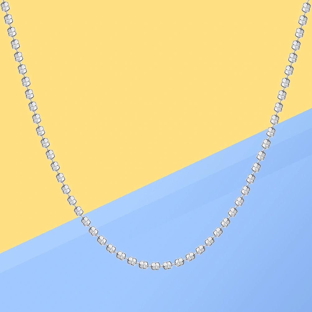 Fashion Men Link Curb Chain Necklace Punk Style Jewelry (Silver)