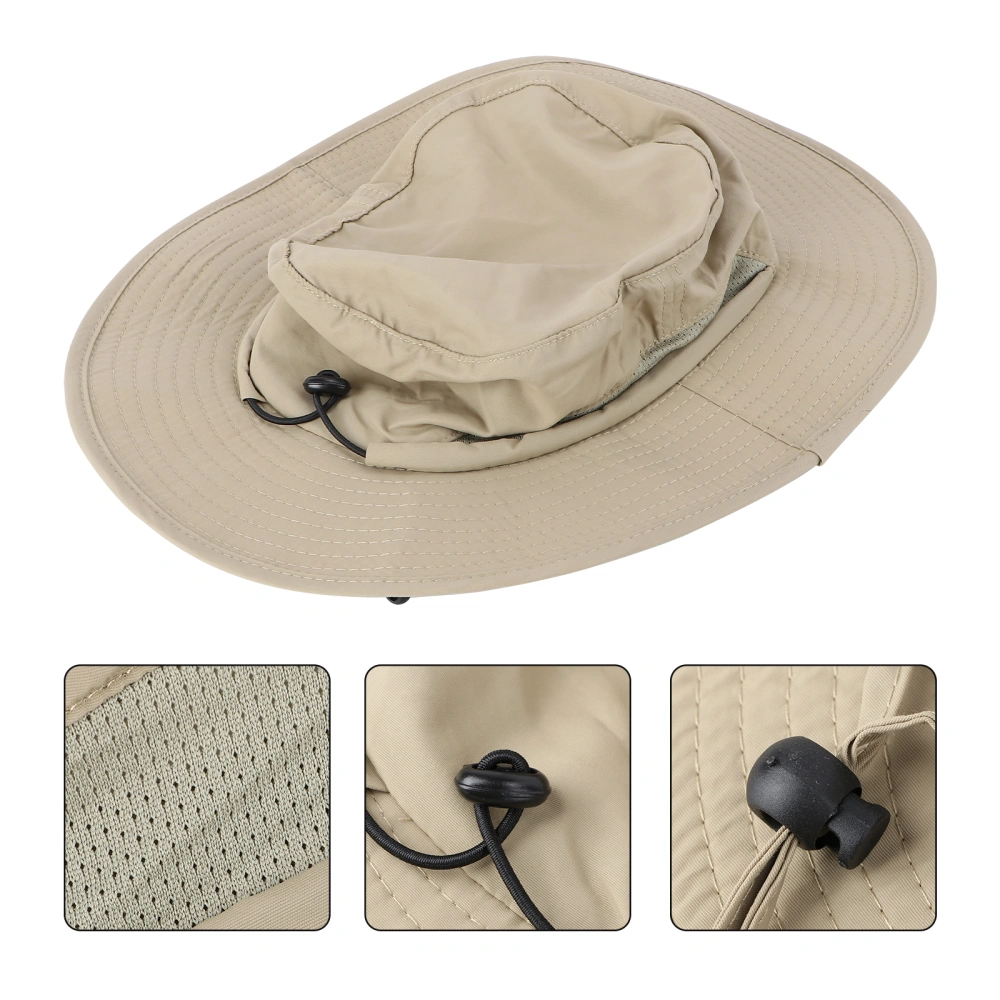 All-match Fishermans Hat Summer Sun Hat Portable Sunscreen Hat Windproof Mountaineering for Outdoor Outside (Random Color)