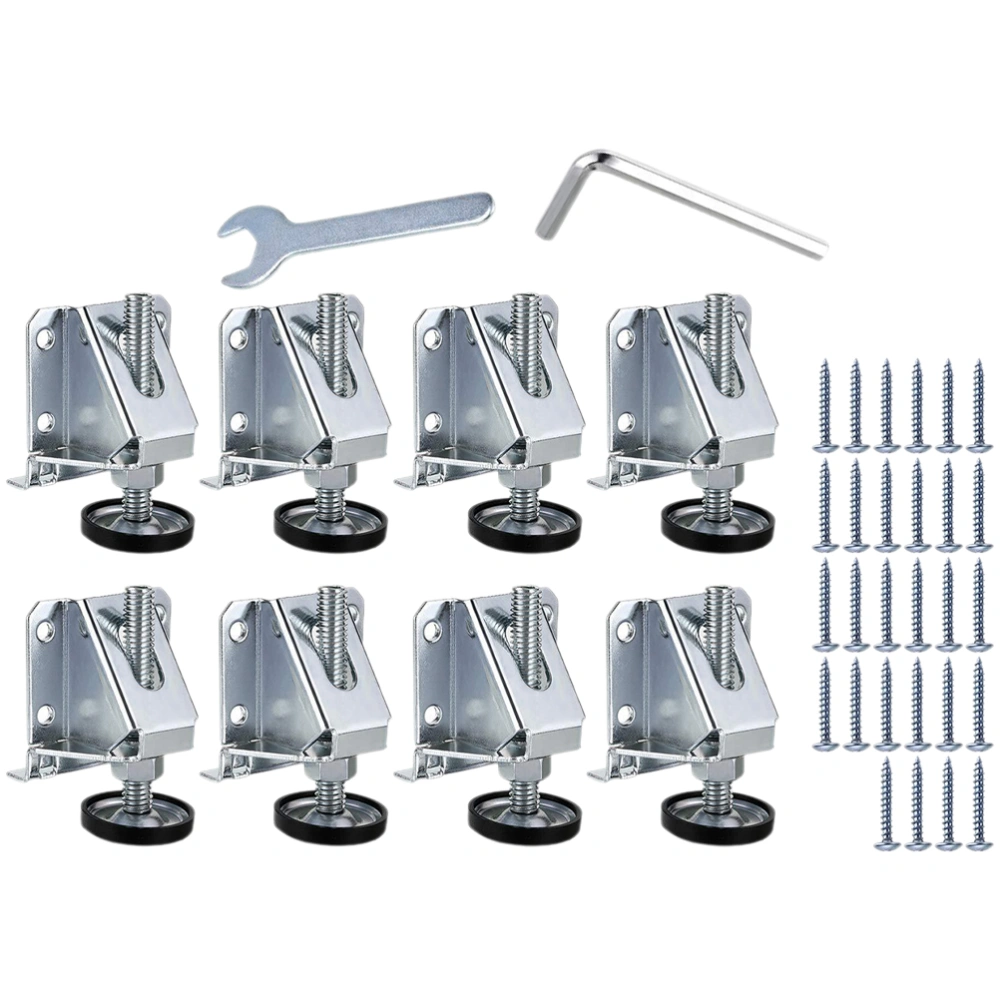 8pcs Table Legs Leveler Heavy Duty Lifting Leveler Furniture  Leg Lifting Leveler (Screws Included)