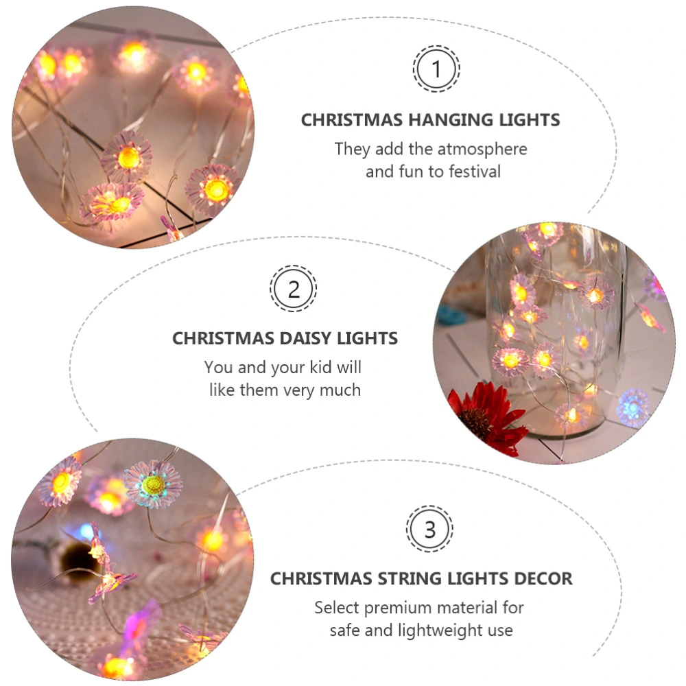 1pc Christmas LED Night Light Daisy Hanging String Light (Random Color)