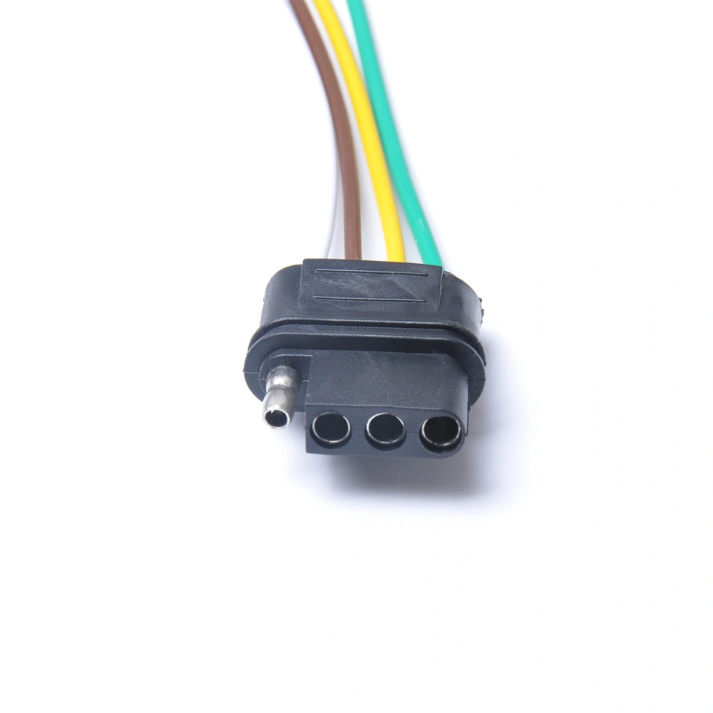 4-Way Flat Trailer Wire Harness Extension Connector Socket 12V