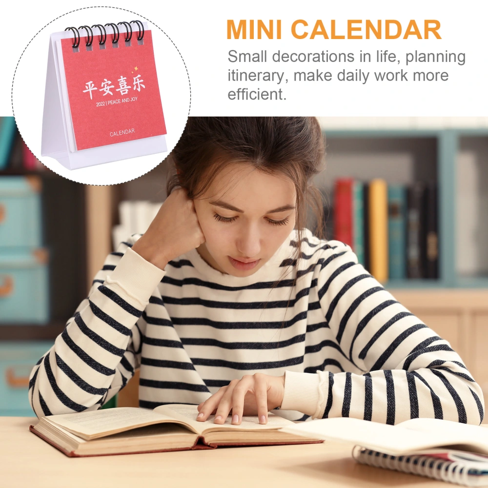 5pcs 2022 Tabletop Mini Calendar Adorable Small Calendar Office Note Calendar