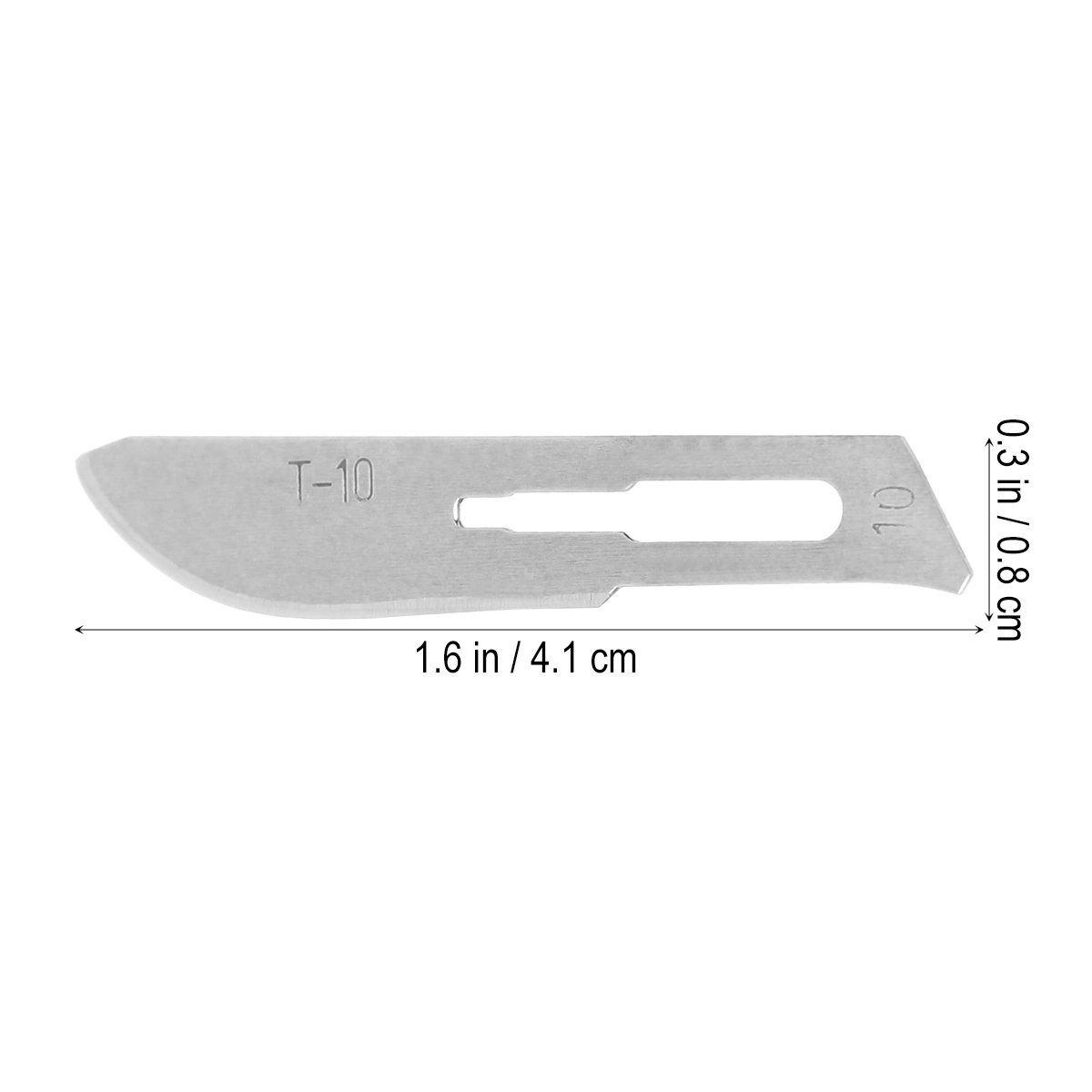 10 PCS Multifunctional Stainless Steel Blades Scalpel Surgical Scalpel Blades - Size 10 (Silver)