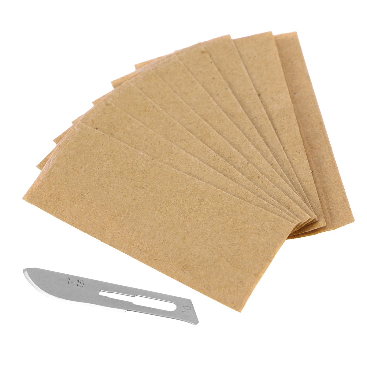 10 PCS Multifunctional Stainless Steel Blades Scalpel Surgical Scalpel Blades - Size 10 (Silver)