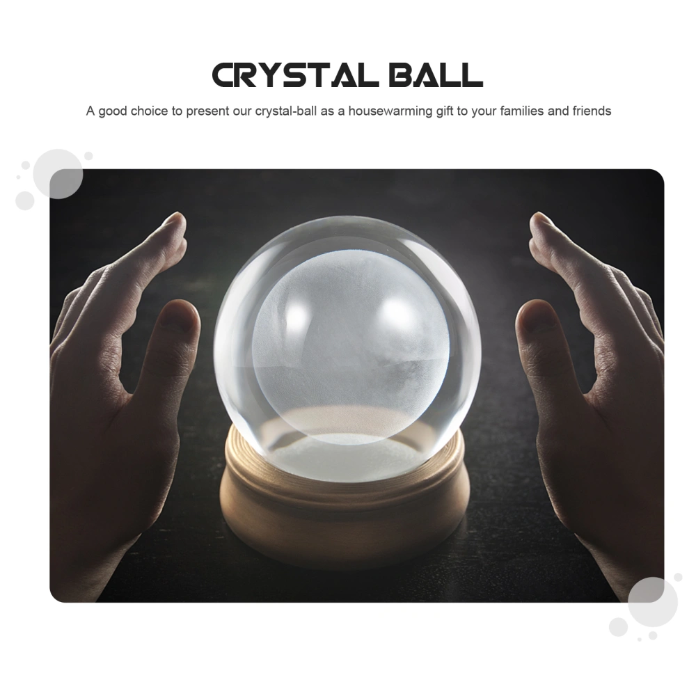 1Pc Carved Crystal Ball Household Furnishing Office Desktop Decor Crystal Ball