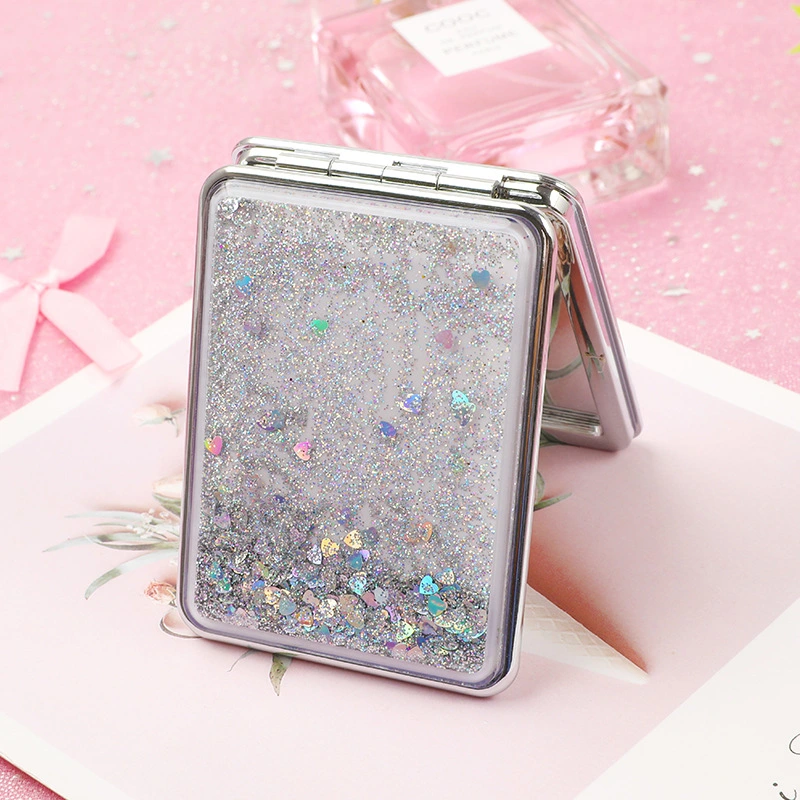 Retro Compact Mirror Folding Mirror Small Pocket Mirror Makeup Mirror Women Purse Mirror