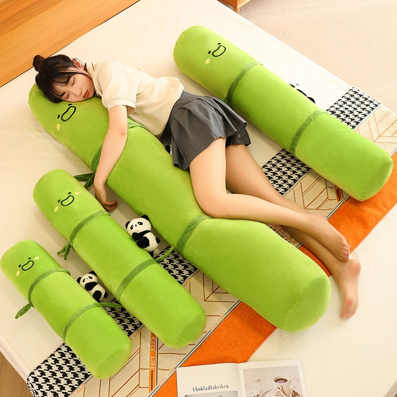 Bamboo Pipe Panda Home Long Cylinder Pillow Bedside Cushion Girls' Side Sleeping Leg Lock Pillow