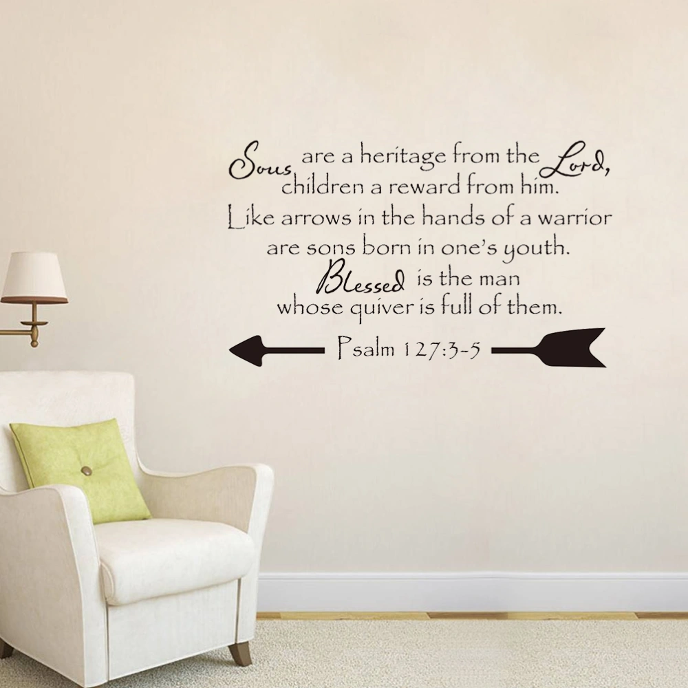 Psalm 127:3 Vinyl Wall Art Religious Home Decor Quote Bible Scripture Wall Decals