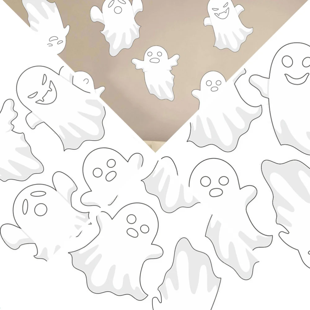 32x27cm Halloween Decoration Ghost Wall Sticker for Home