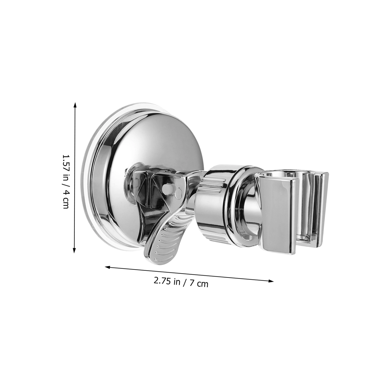 1Pc Silver Shower Head Holder Suction Handheld Shower Head Holder Bracket