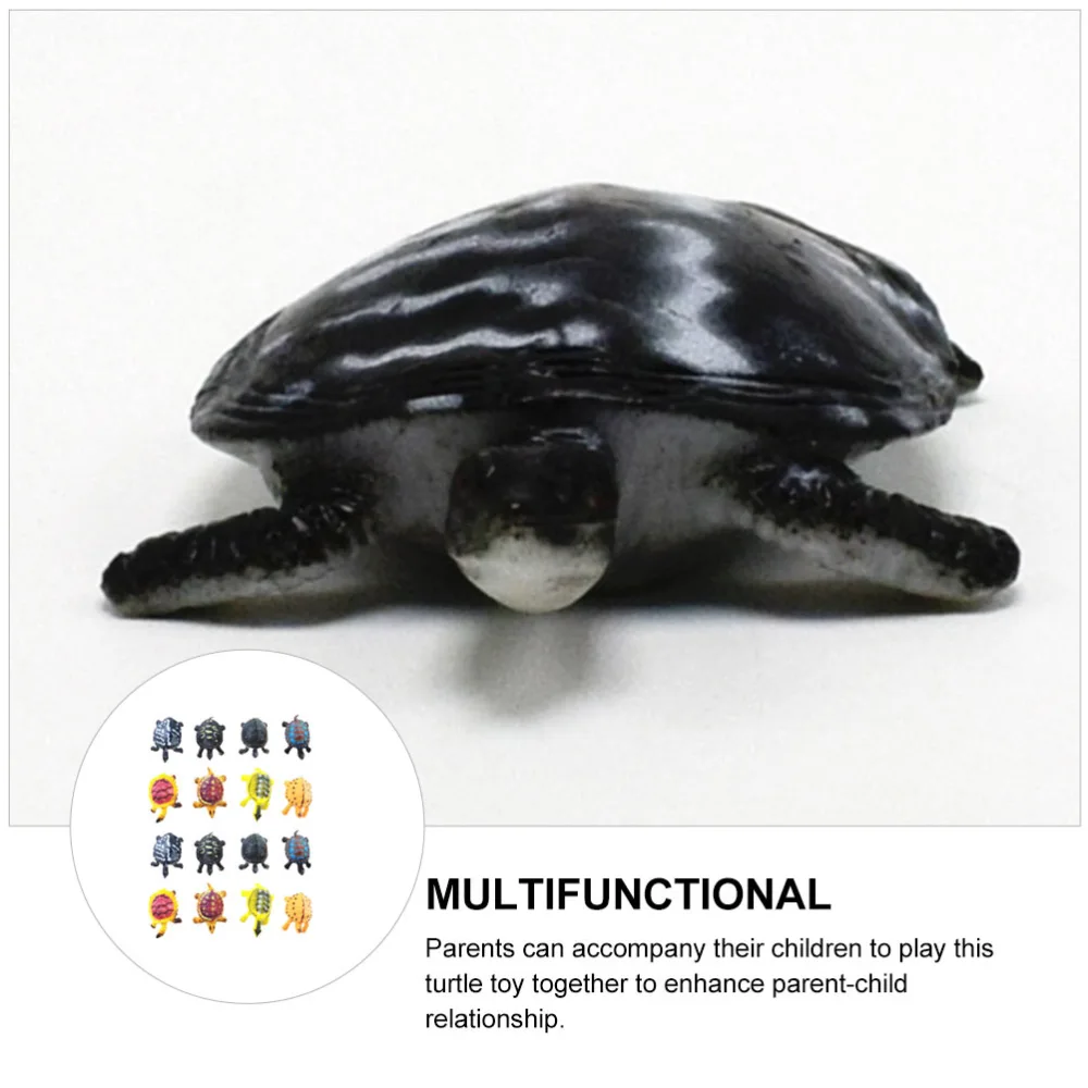 16Pcs Fake Turtle Playthings Turtle Model Toy Educational Marine Animal Toys