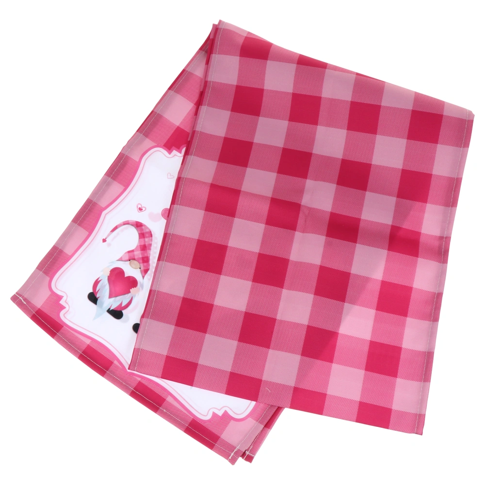 1Pc Lovely Gnomes Table Runner Valentine's Day Decorative Tablecloth Table Cover