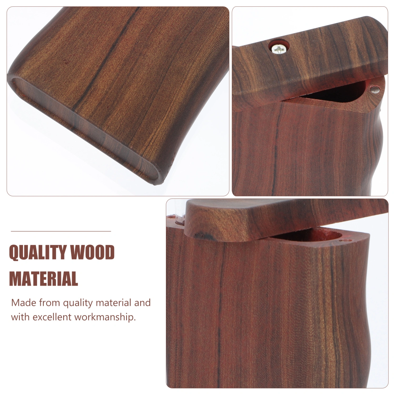 1pc Cigarette Case Wooden Tobacco Storage Box Decorative Cigarette Case