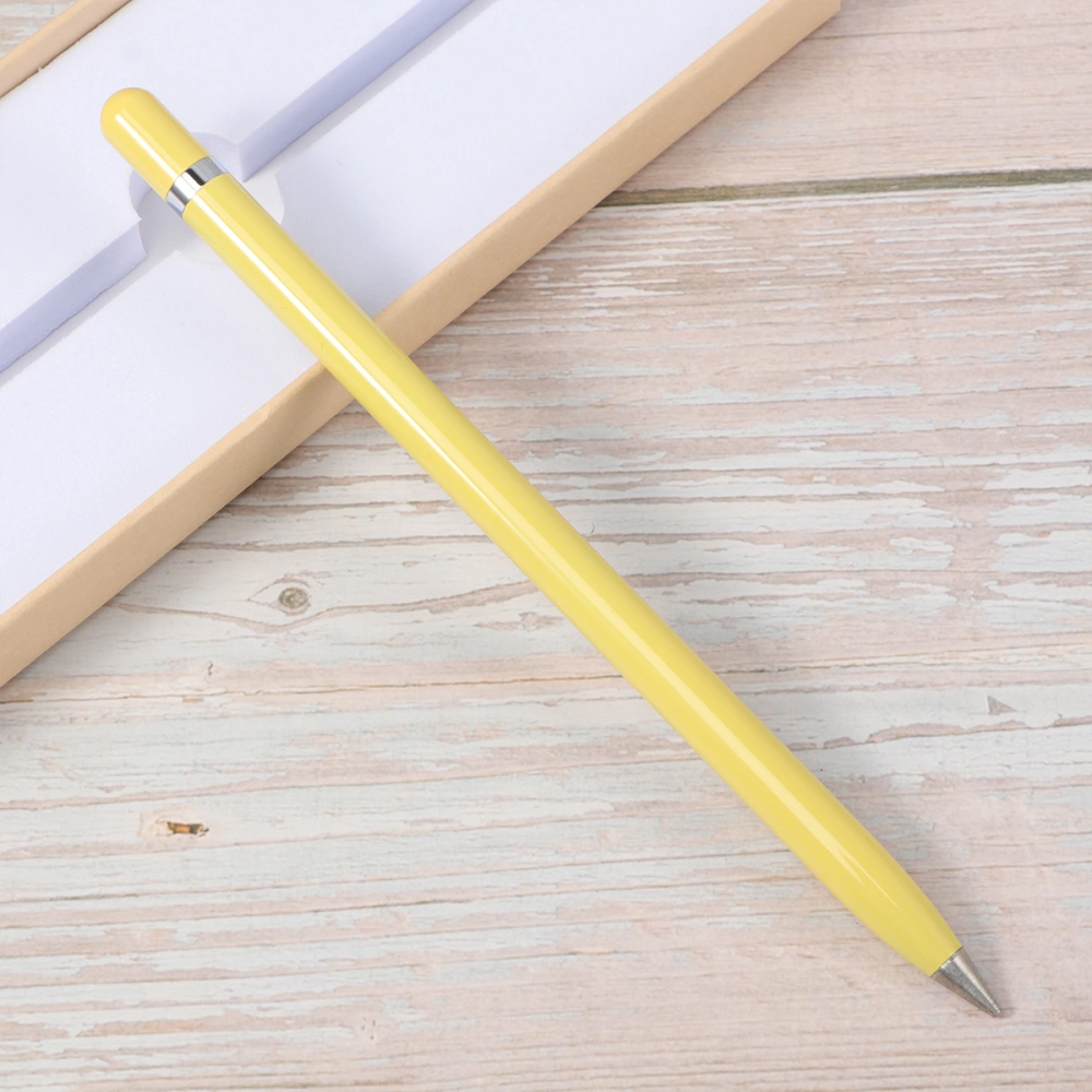 1pc Eternal Pencil Inkless Pen Everlasting Pencil Infinite Write for School Supplies (Yellow)