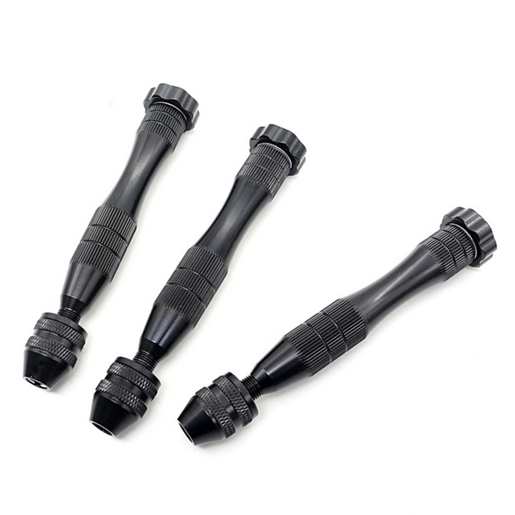 Mini Micro Hand Drill Heavy Duty Precision Hand Drill Professional Modelers Tool for 0.6-3MM Bit (Black)