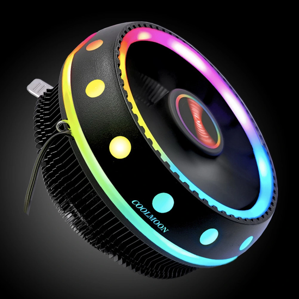Desktop Computer Radiator Colorful Light CPU Cooler Heat Dissipation High Efficiency Aluminum Fan Quiet RGB LED Easy Install