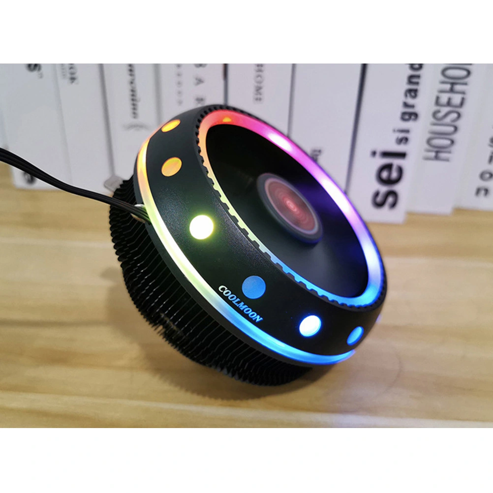 Desktop Computer Radiator Colorful Light CPU Cooler Heat Dissipation High Efficiency Aluminum Fan Quiet RGB LED Easy Install