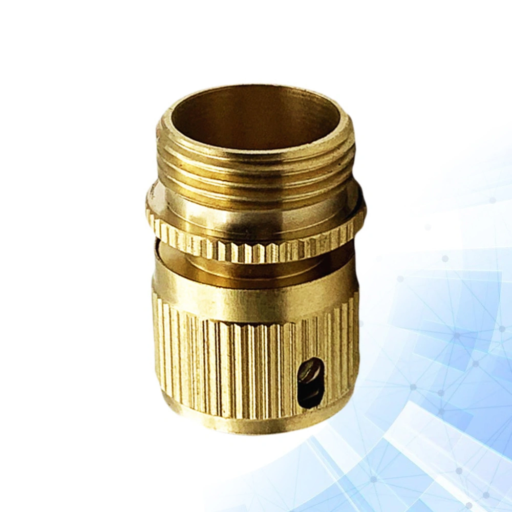 3/4 Car Wash Water Tube Connector Copper Garden Hose Quick Connector Copper Pipes Gasket for Water Pipe Shop (Golden, America Standard)