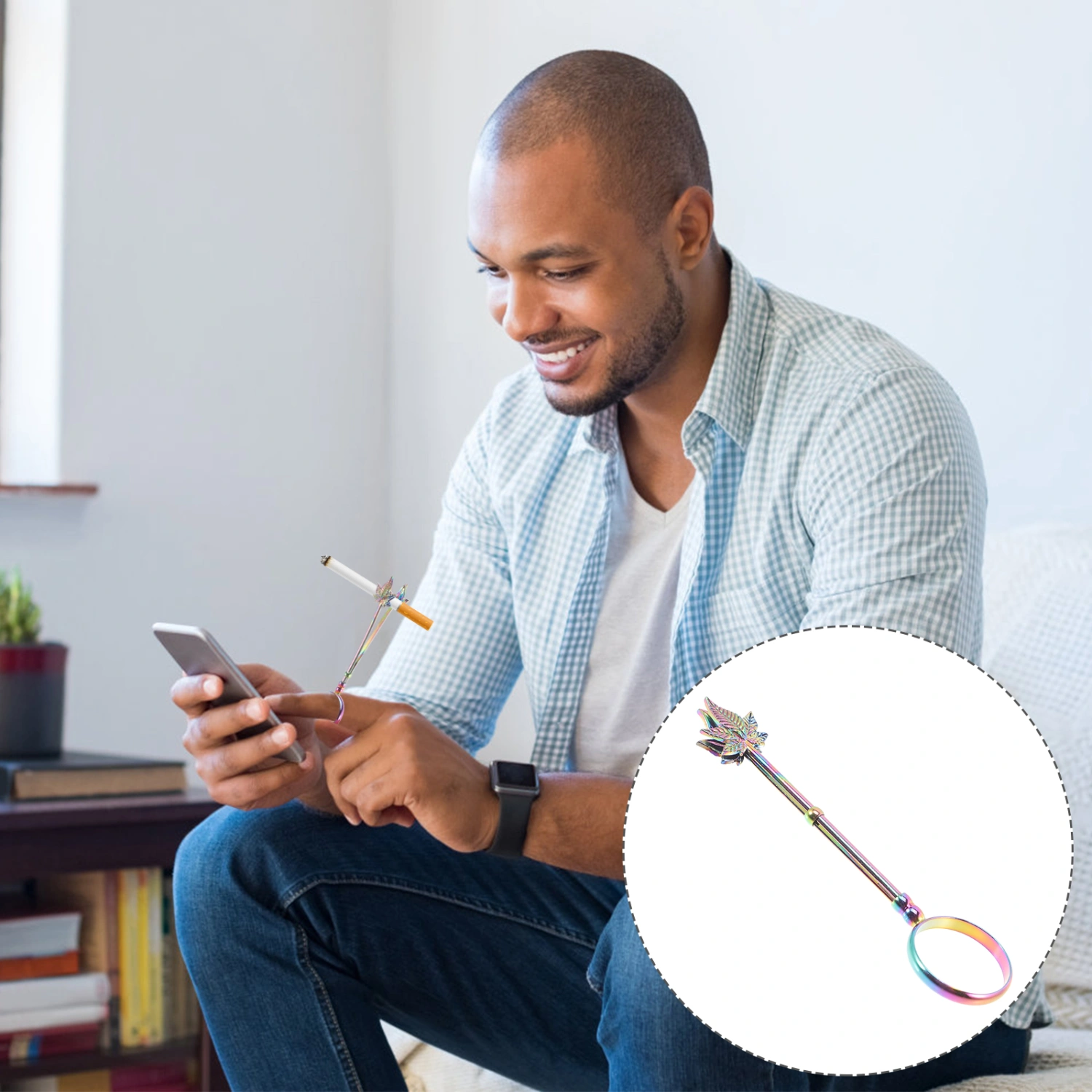 Cigarette Holder Ring Blunt Joint Holder Elegant Holder Ring for Men Women