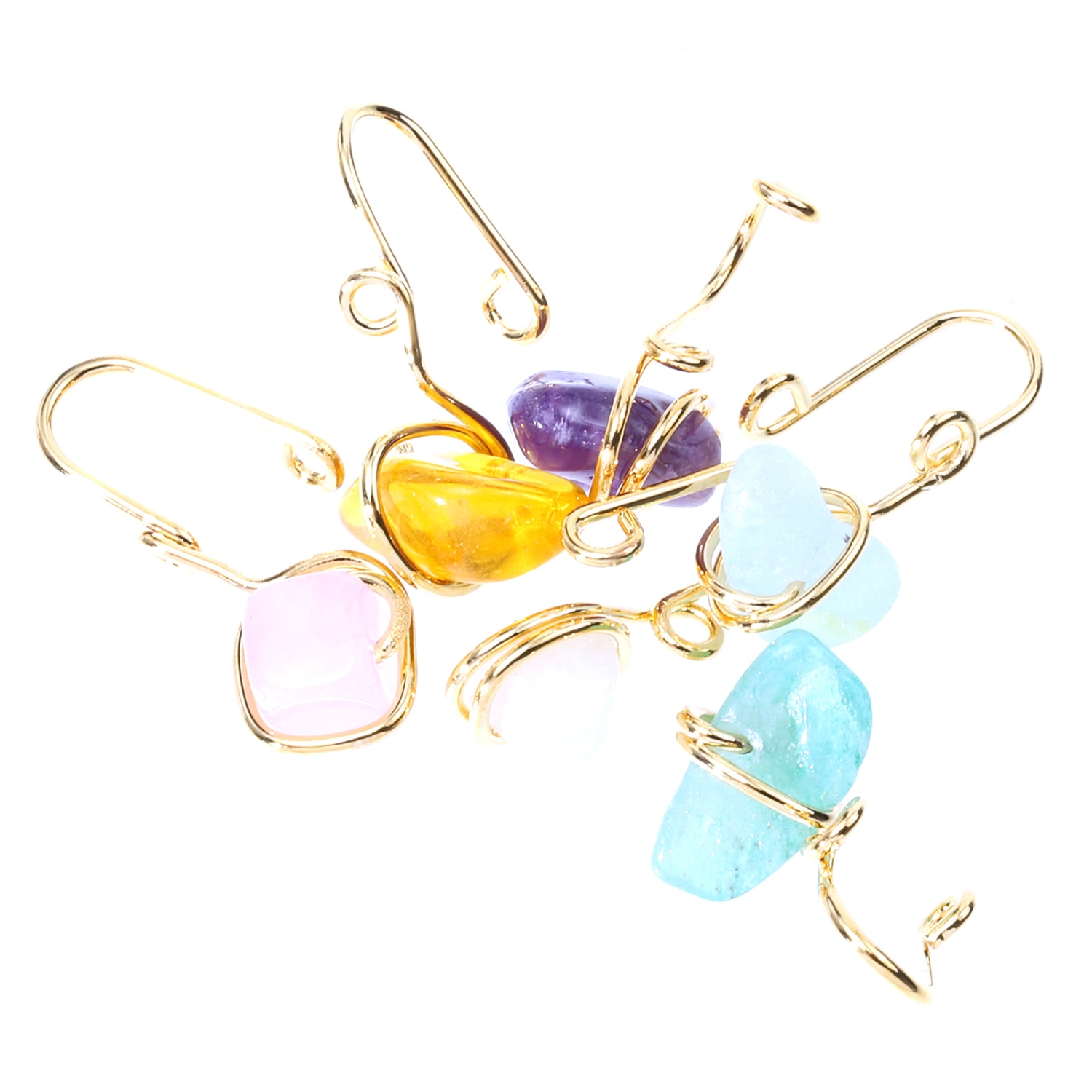6pcs Fake Nose Rings African Nose Cuffs Clips on Nose Rings for Women Men