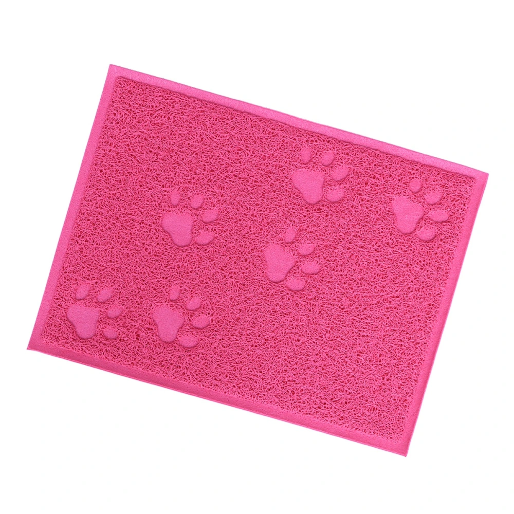 30 x 40cm Pet Puppy Dog Cat Litter Mat Claws Pet Small Footprint Foot Sleeping Pad Placemat Cleaning Carpet (Rose Red)