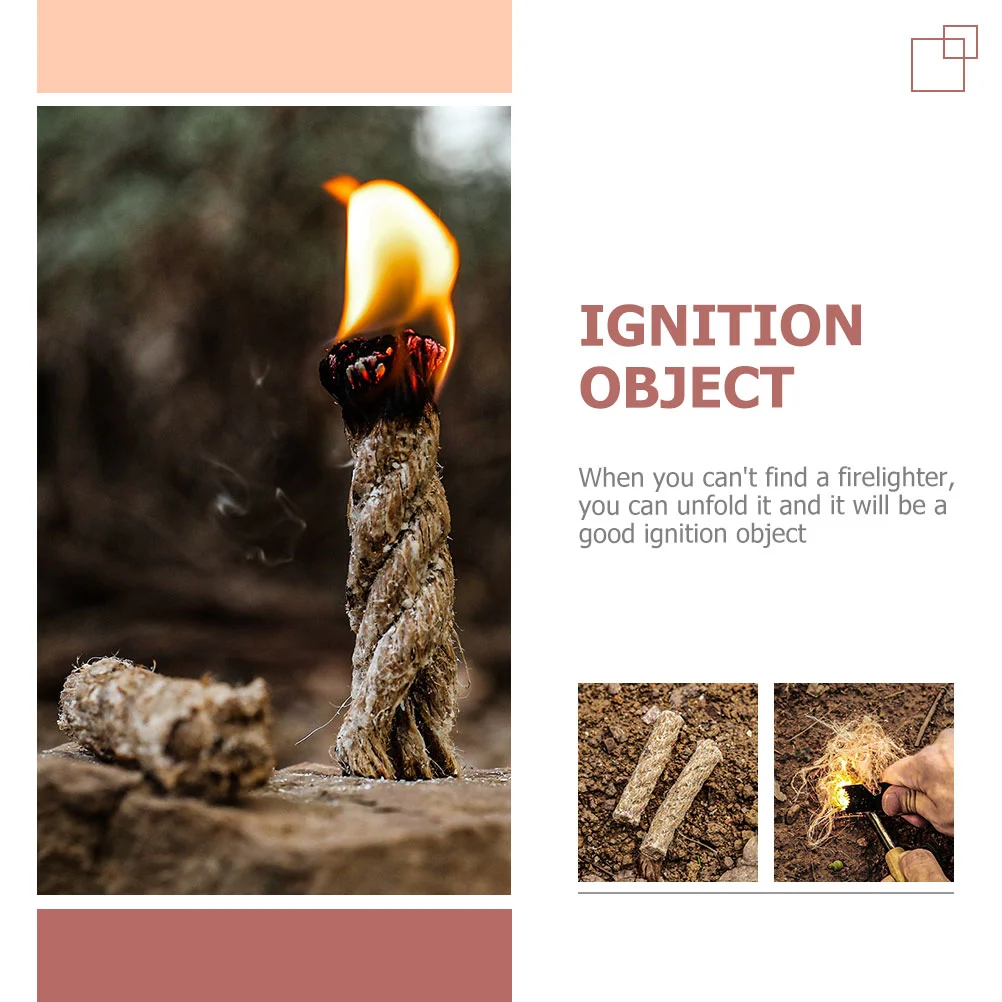 3pcs Professional Camping Rope Fire Lighters Outdoor Jute Rope Igniters