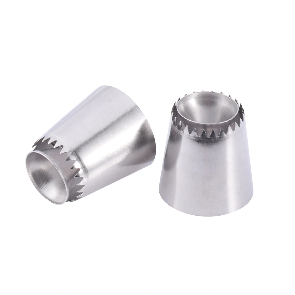 2Pcs Cake Decorating Tips Sphere Tips Stainless Steel Icing Piping Nozzles Tips for Pastry Cake Fondant Cupcake